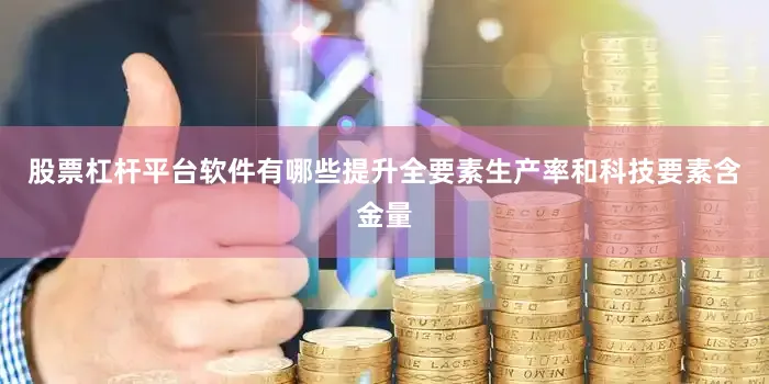股票杠杆平台软件有哪些提升全要素生产率和科技要素含金量