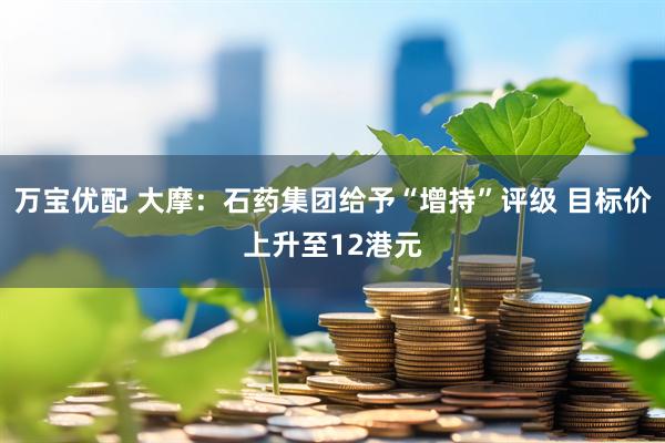 万宝优配 大摩:石药集团给予“增持”评级 目标价上升至12港元